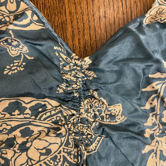 ZARA blue/green summer floral dress. - Picture 4 of 6